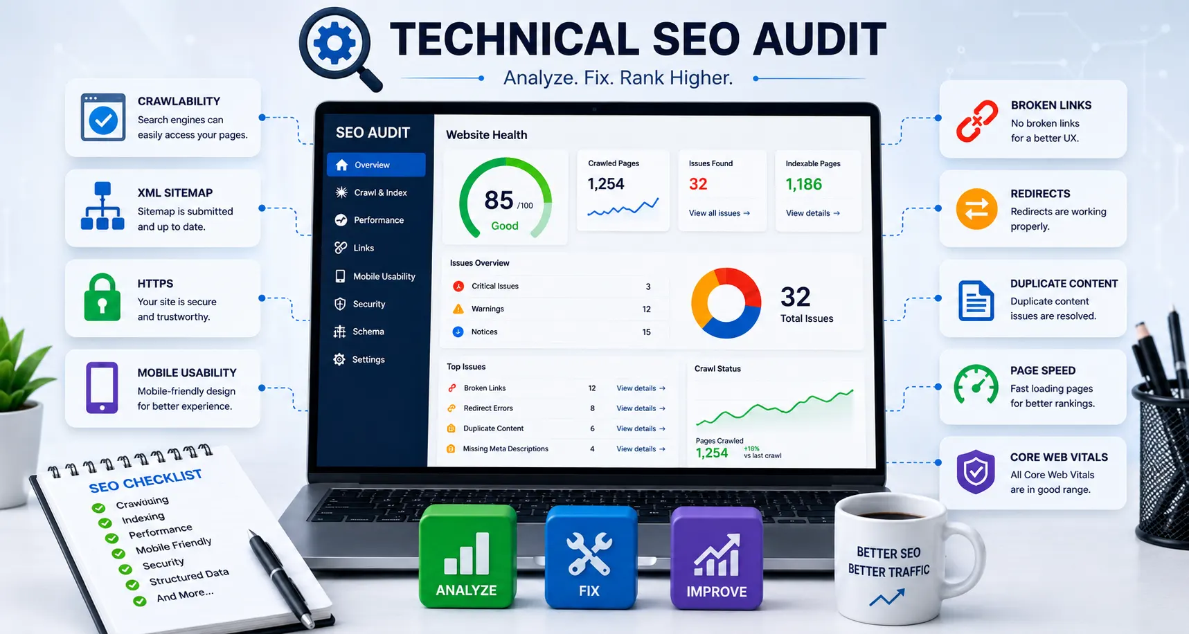 Technical SEO Checklist: 20 Things Every Website Should Fix